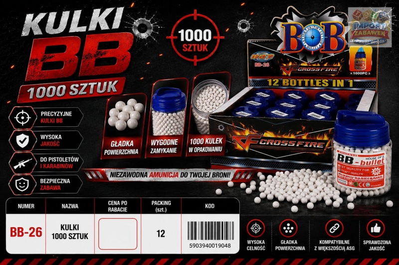 KULKI BB-26 IMP, Dla chłopca, Zabawki