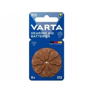 VARTA Hearing Aid Batteries 312 BLI /8szt/, Baterie, akumulatory i ładowarki, Urządzenia biurowe