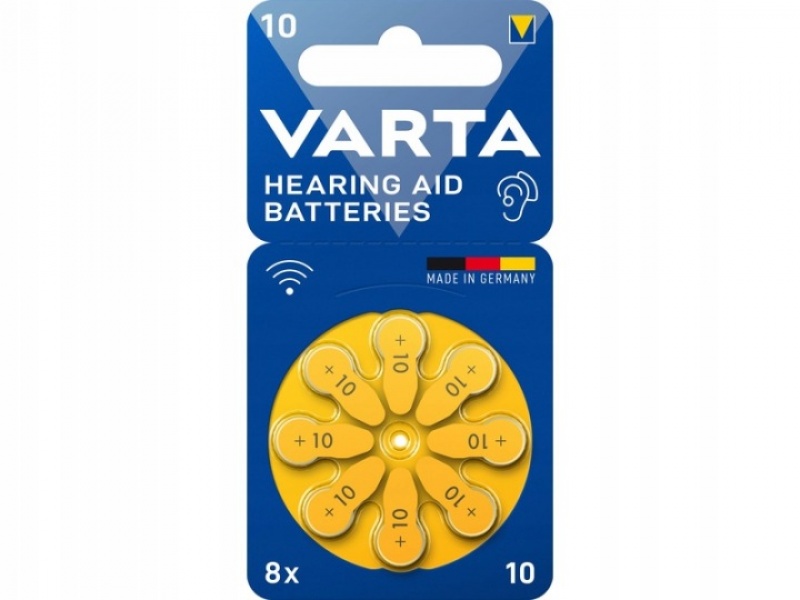 VARTA Hearing Aid Batteries 10 BLI/ 8szt/, Baterie, akumulatory i ładowarki, Urządzenia biurowe