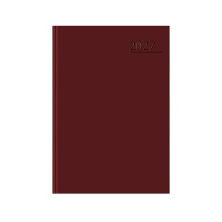 KALENDARZ TOP BASIC 2027 A5 DTP BORDO, Dzienne, Kalendarze