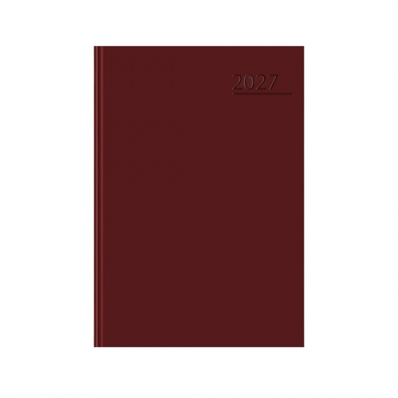 KALENDARZ TOP BASIC 2027 A5 DTP BORDO, Dzienne, Kalendarze