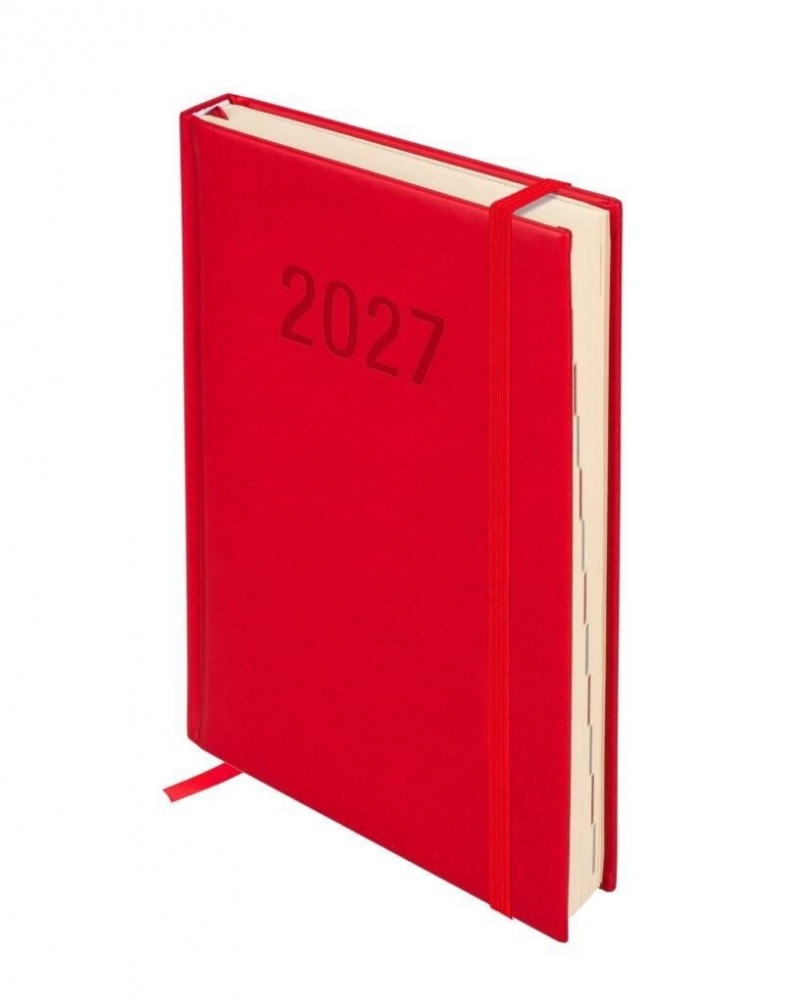 Kalendarz 2027 Colorfix-bis A5 dzienny czerwony, Dzienne, Kalendarze