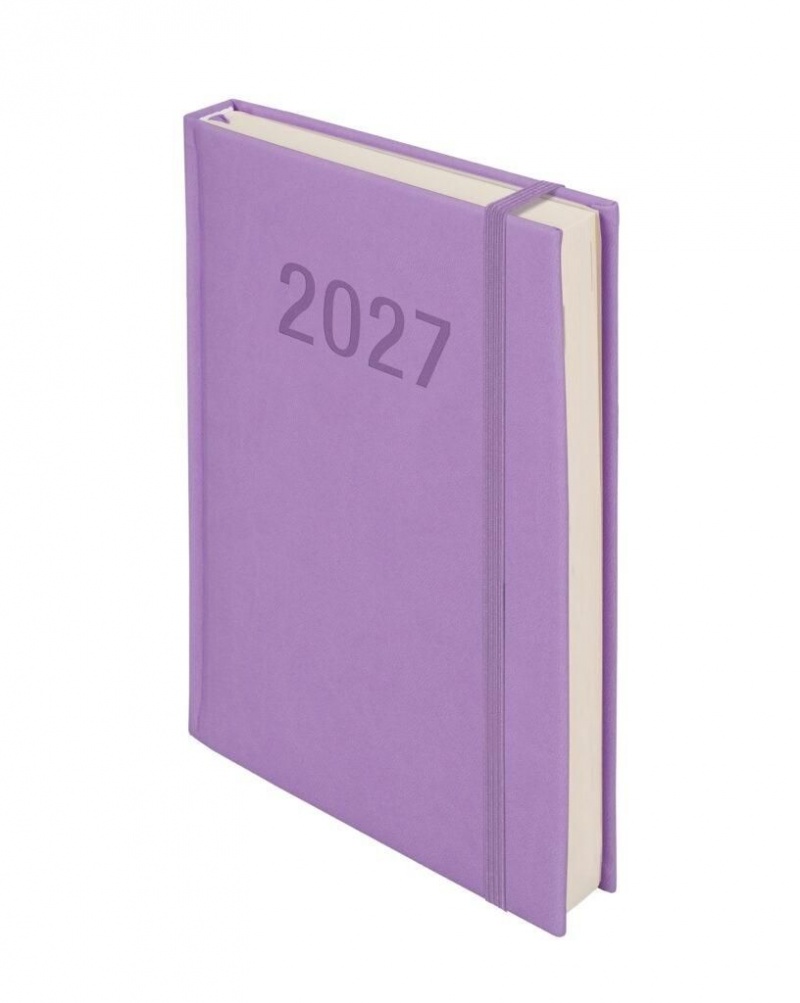 Kalendarz 2027 Colorfix-bis A5 dzienny liliowy, Dzienne, Kalendarze