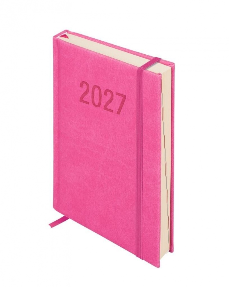 Kalendarz 2027 Colorfix-bis A5 dzienny amarantowy, Dzienne, Kalendarze