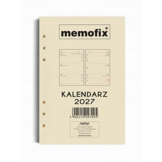 Wkład kalendarzowy 2027 Memofix A5 TDW, Organizery, Kalendarze