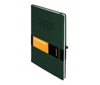 Kalendarz 2027 Memofix A4 tyg. z notesem zielony