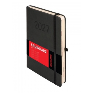Kalendarz 2027 Memofix A5 dzienny czarny, Dzienne, Kalendarze