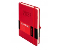 Kalendarz 2027 Memofix A5 dzienny czerwony