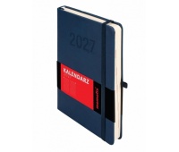 Kalendarz 2027 Memofix A5 dzienny granatowy, Dzienne, Kalendarze