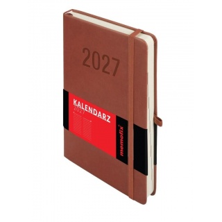 Kalendarz 2027 Memofix A5 dzienny mocha mousse, Dzienne, Kalendarze