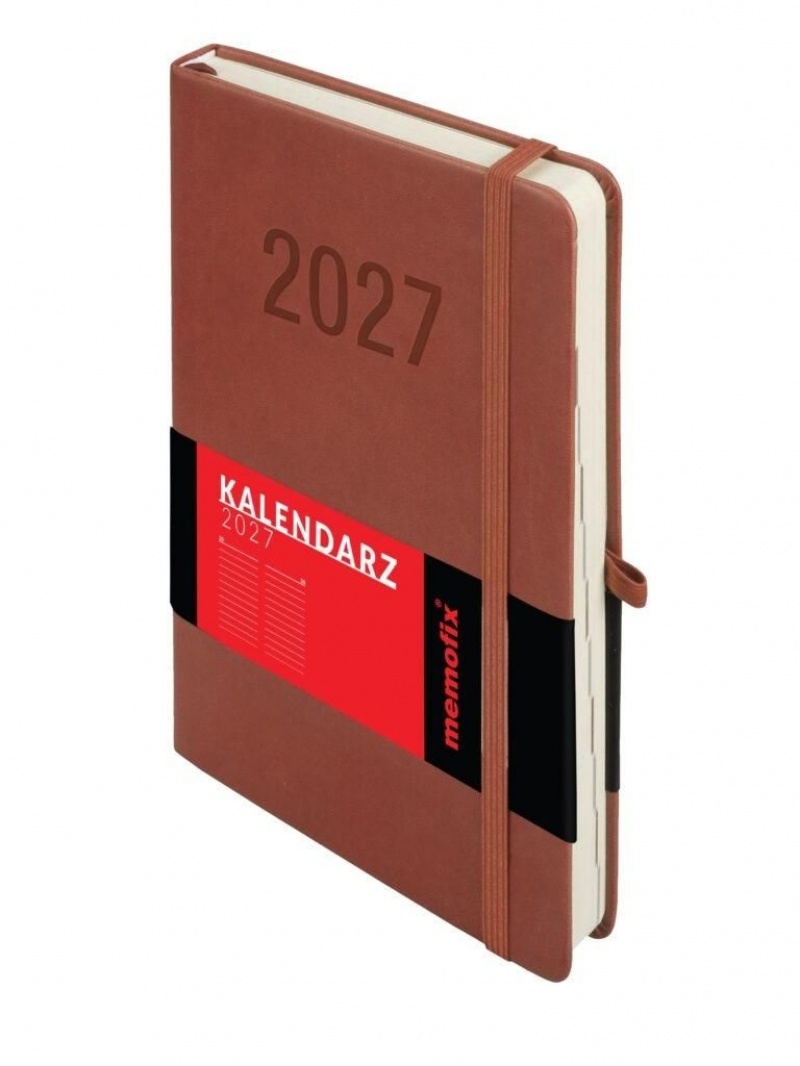 Kalendarz 2027 Memofix A5 dzienny mocha mousse, Dzienne, Kalendarze