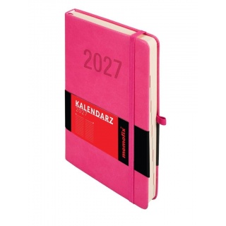 Kalendarz 2027 Memofix A5 dzienny r&oacute;żowy, Dzienne, Kalendarze