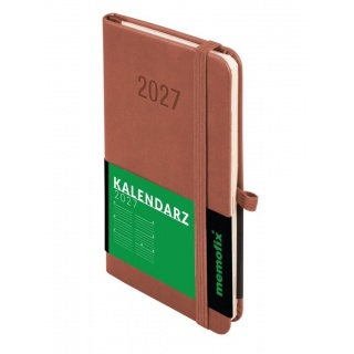 Kalendarz 2027 Memofix A6 tygodniowy mocha moussse, Tygodniowe, Kalendarze