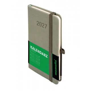 Kalendarz 2027 Memofix A6 tygodniowy oliwkowy, Tygodniowe, Kalendarze