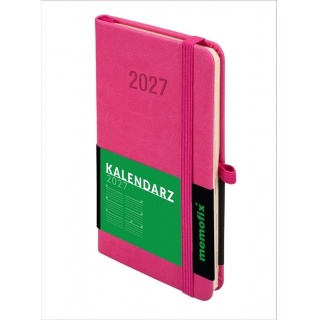 Kalendarz 2027 Memofix A6 tygodniowy r&oacute;żowy, Tygodniowe, Kalendarze