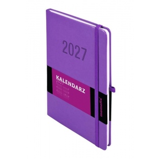 Kalendarz 2027 Memofix B5 tygodniowy fioletowy, Tygodniowe, Kalendarze