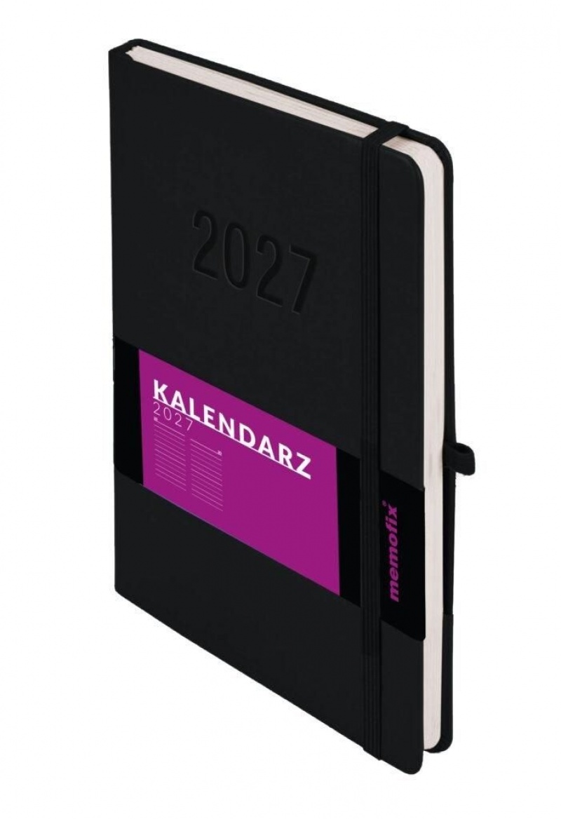 Kalendarz 2027 Memofix B5 dzienny czarny, Dzienne, Kalendarze