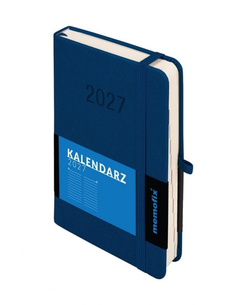 Kalendarz 2027 Memofix B6 dzienny granatowy, Dzienne, Kalendarze