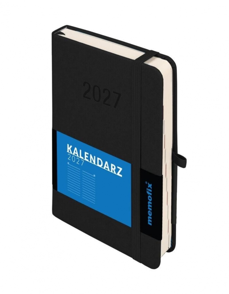 Kalendarz 2027 Memofix B6 dzienny czarny, Dzienne, Kalendarze