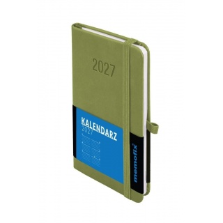 Kalendarz 2027 Memofix B6 tygodniowy j. zielony, Tygodniowe, Kalendarze
