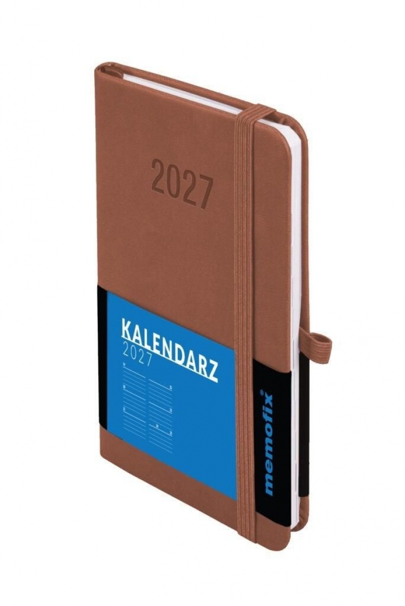 Kalendarz 2027 Memofix B6 tygodniowy mocha mousse, Tygodniowe, Kalendarze