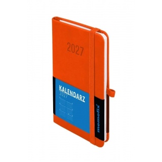 Kalendarz 2027 Memofix B6 tygodniowy pomarańczowy, Tygodniowe, Kalendarze
