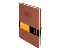 Kalendarz 2027 Memofix A4 dzienny mocha mousse, Dzienne, Kalendarze