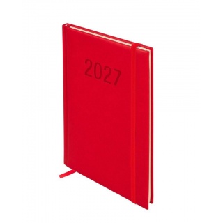 Kalendarz 2027 Colorfix-bis A5 tygodniowy czerwony, Tygodniowe, Kalendarze