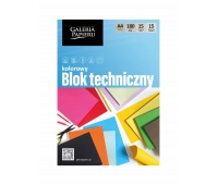 Blok techniczny A4 kolorowy 15ark.180g., Bloki, Zeszyty i bloki