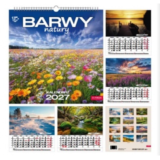 Kalendarz Kwadrat Barwy Natury 2027, Ścienne, Kalendarze
