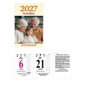 Kalendarz zdzierak A6 Familijny 2027, Ścienne, Kalendarze