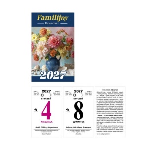 Kalendarz zdzierak B7 Familijny 2027, Ścienne, Kalendarze