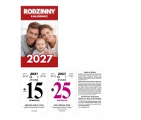 Kalendarz zdzierak B7 Rodzinny 2027