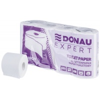 Papier toaletowy celulozowy DONAU EXPERT, 2-warstwowy, 155 listk&oacute;w, 8szt., biały, Papiery toaletowe i dozowniki, Artykuły higieniczne i dozowniki