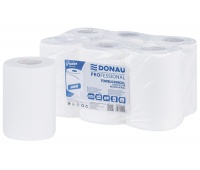 Cellulose paper towel roll DONAU PROFESSIONAL Mini, 2 layers, 240 sheets, 6 pcs, white