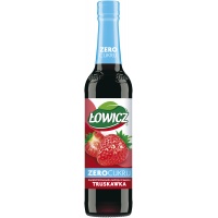 Syrop owocowy ŁOWICZ, truskawkowy zero, 400ml, Syropy owocowe, Artykuły spożywcze
