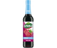 Syrop owocowy ŁOWICZ, malina zero, 400ml, Syropy owocowe, Artykuły spożywcze
