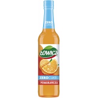 Syrop owocowy ŁOWICZ, pomarańczowy zero, 400ml, Syropy owocowe, Artykuły spożywcze