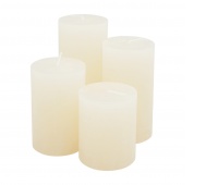 Pillar candle DONAU HOME Rustic, 60x80/100/120/140mm, 4 pcs., cream