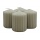 Świeca słupek ryflowana DONAU HOME Standard, 60x80mm, 4 szt., jasnoszara