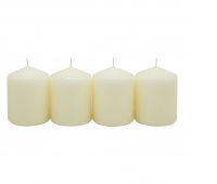 Pillar candle DONAU HOME Standard, 58x80mm, 4 pcs., cream