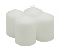 Pillar candle DONAU HOME Standard, 60x80mm, 4 pcs., white