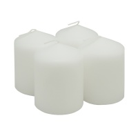 Świeca słupek DONAU HOME Standard, 60x80mm, 4 szt., biała, Świece, Wyposażenie biura
