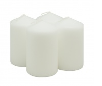 Pillar candle DONAU HOME Standard, 60x100mm, 4 pcs., white