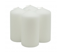 Pillar candle DONAU HOME Standard, 60x120mm, 4 pcs., white