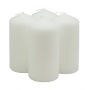 Pillar candle DONAU HOME Standard, 60x120mm, 4 pcs., white