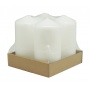 Pillar candle DONAU HOME Standard, 60x120mm, 4 pcs., white