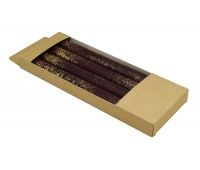 Table candle DONAU HOME Aura, 22x240mm, 4 pcs., burgundy