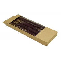 Świeca stołowa DONAU HOME Aura, 22x240mm, 4 szt., bordowa, Świece, Wyposażenie biura
