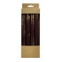 Świeca stołowa DONAU HOME Aura, 22x240mm, 4 szt., bordowa, Świece, Wyposażenie biura